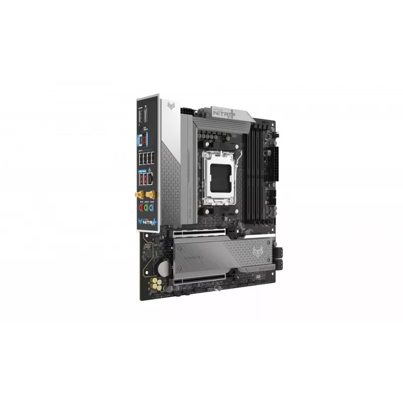Motherboard Sapphire NITRO+ B850M WIFI — AMD B850, Sockel AM5, micro ATX, DDR5, 4x DIMM, Wi‑Fi 6, 2,5Gb LAN, 2x M.2