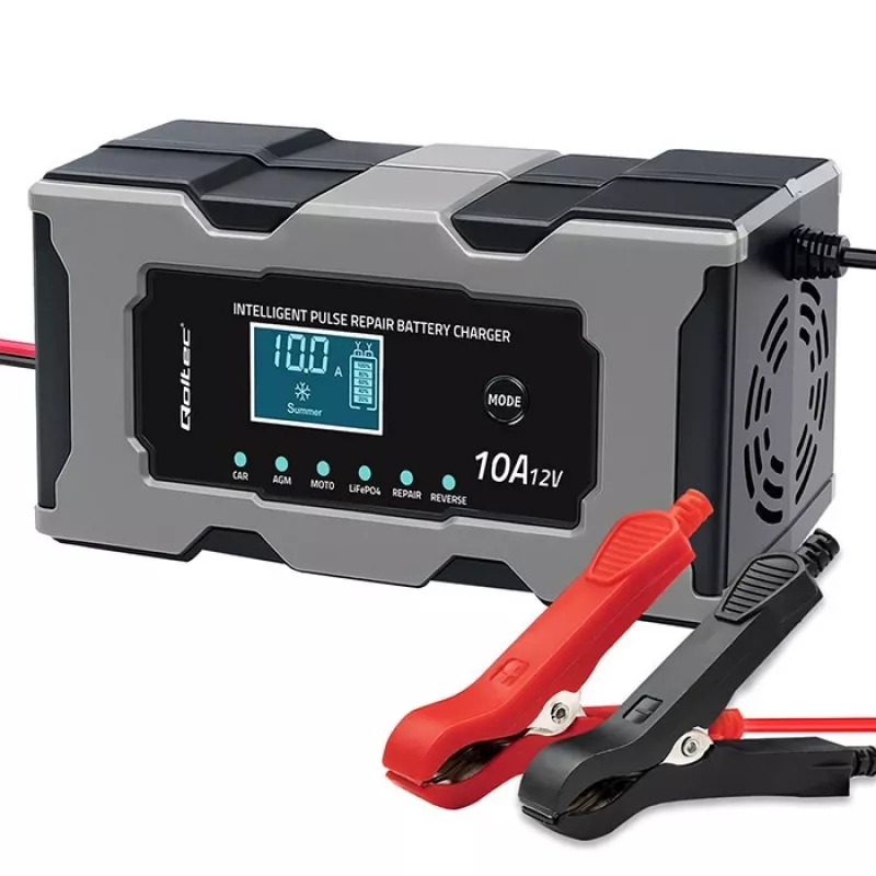 Ladegerät QOLTEC 52493 12V 10A mit Reparaturfunktion für AGM-Batterien