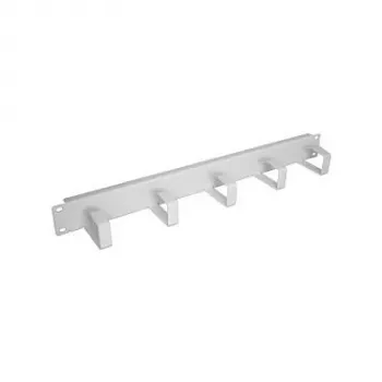 EFB-Elektronik 48,30cm (19) 1HE Kabelmanagement-Panel, 5 Halterungen, Stahl RAL7035 Hersteller: EFB Elektronik (699995.1)
