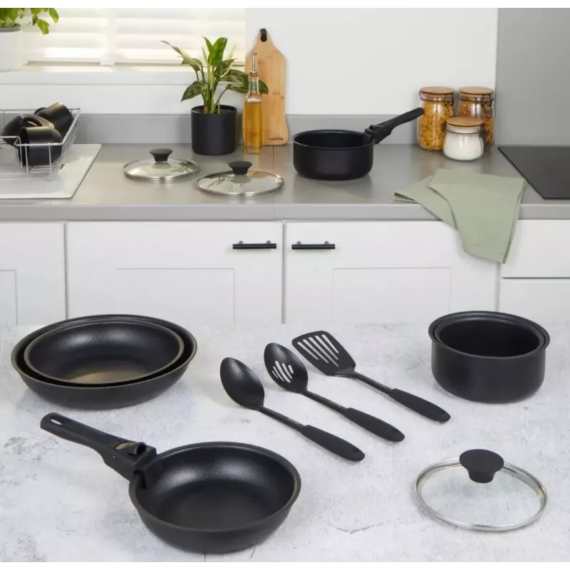 Kochgeschirr-Set Salter BW12055IS 14-teilig Edelstahl-Küchenutensilien