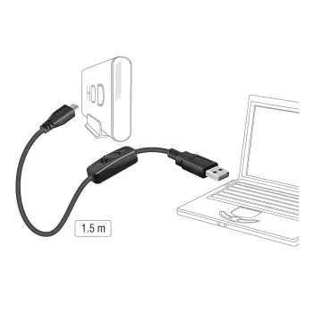 USB-Kabel DeLOCK 84803 USB 2.0 1,5 m USB A Micro-USB B Schwarz