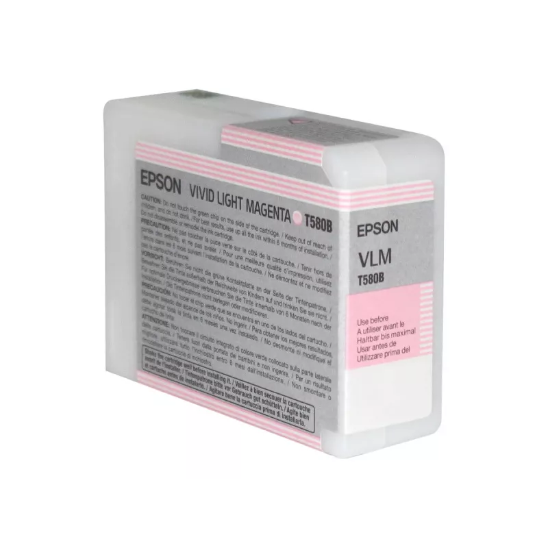 Epson Singlepack Vivid Light Magenta T580B00, Vivid light Magenta, Pigmentbasierte Tinte, 80 ml, 1 Stk.
