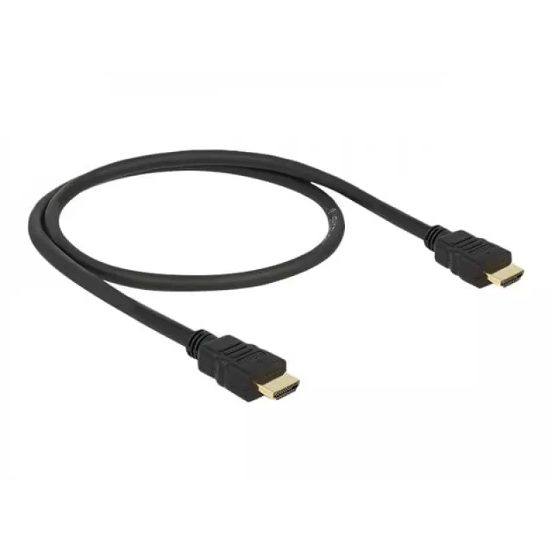 DeLOCK - Video-/Audio-/Netzwerkkabel - HDMI - 28 AWG - HDMI, 19-polig (M) - HDMI, 19-polig (M) - 50 cm - Schwarz (84751)