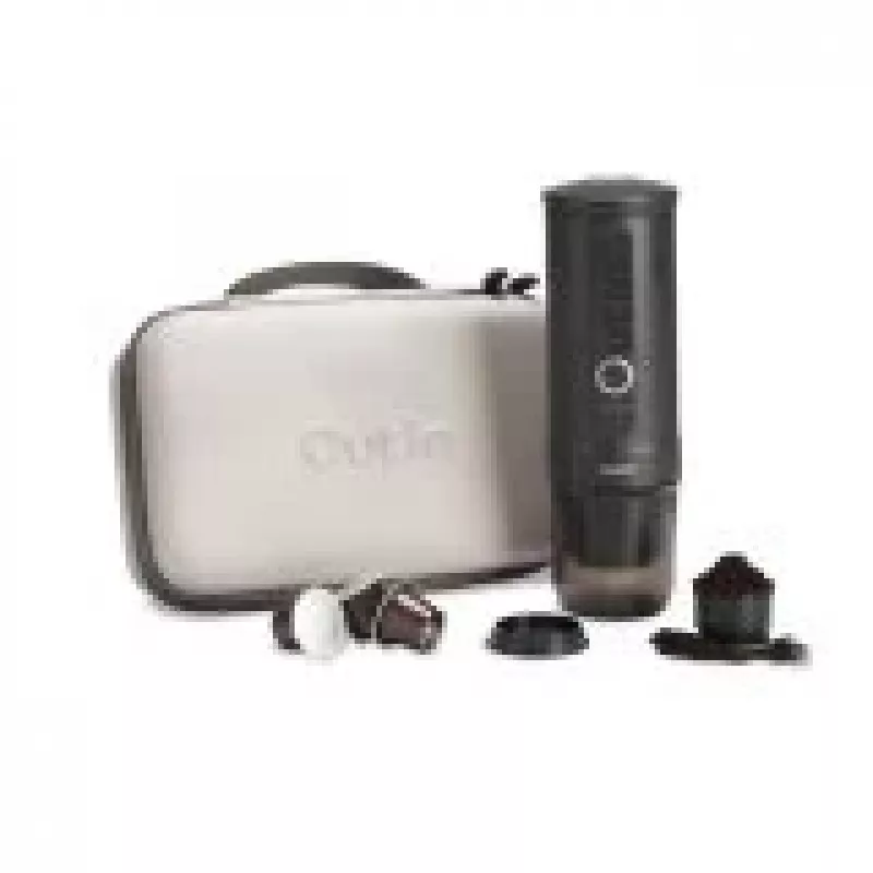 Outin Nano 7500mAh Tragbare Kaffeemaschine Set (Grau) + Schutzhülle