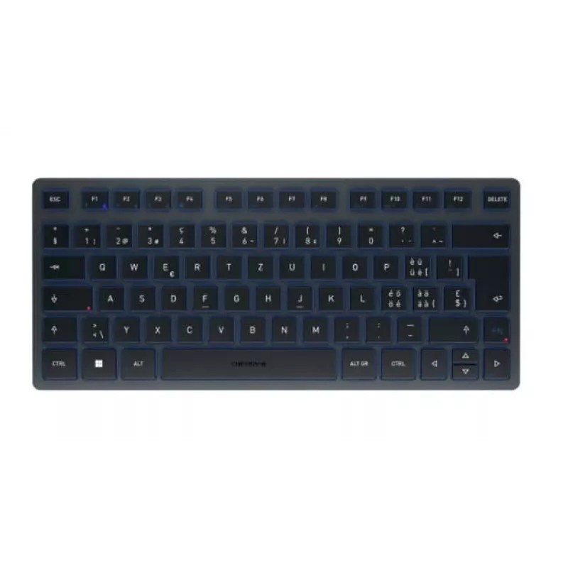 Bluetooth-Tastatur CHERRY KW 7100 MINI BT QWERTZ Schweizer Blau Wireless