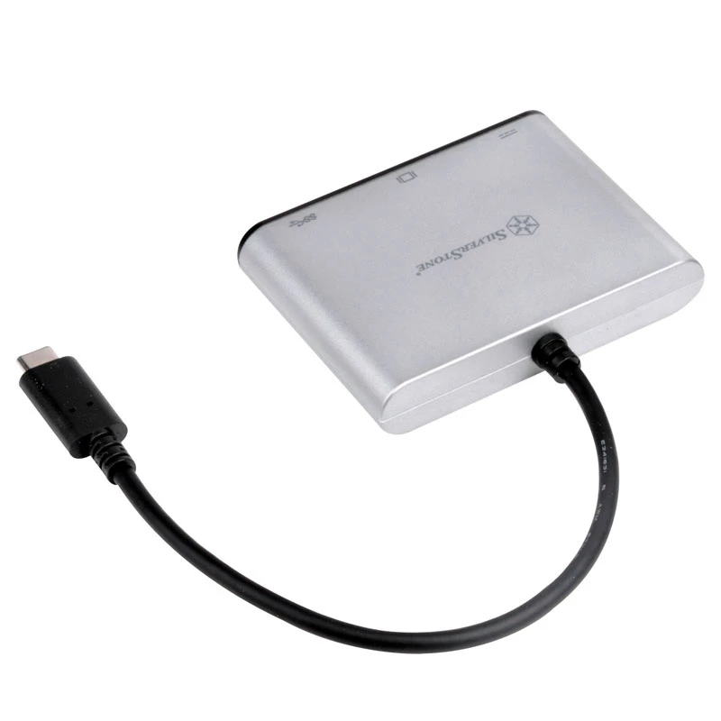 Externer Videoadapter SILVERSTONE CH7517 USB-C auf VGA (Chrontel CH7517) externer Display-Anschluss