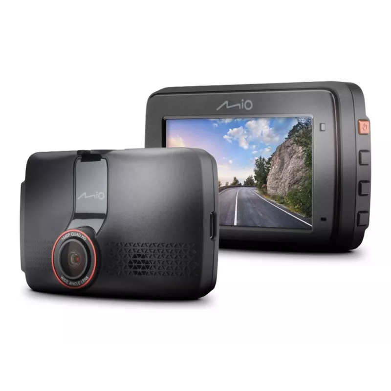Dashcam MIO MiVue 802 Autokamera, 2560×1440 QHD 140° 60fps, 2,7 Zoll Anzeige, Batterie/USB, microSD bis zu 128 GB, G-Schock, Kollisionserkennung