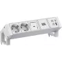 Bachmann DESK2 ALU Weiß 937.4042xCEE7/3 1x switch 1xUSB A/C 22W 0 2m