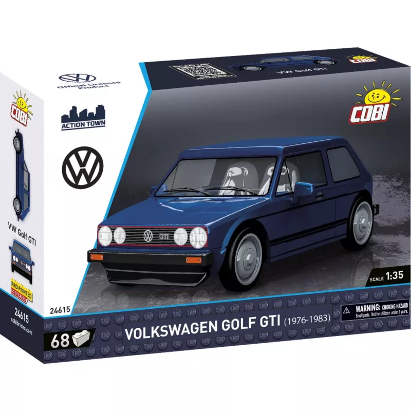 Cobi Volkswagen Golf GTI (1976–1983) Bausatz, blau, 1:35, 68 Teile
