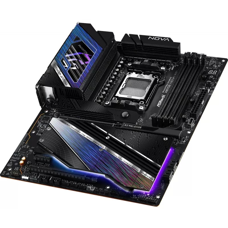 Motherboard ASRock X870 NOVA WIFI — AMD X870, Sockel AM5, ATX, 4× DIMM DDR5, 256 GB, Wi‑Fi 7, 2,5 GbE