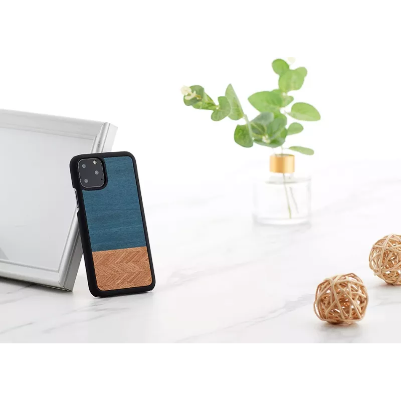 Smartphone-Hülle man and wood für iPhone 11 Pro – Denim-Schwarz