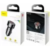 Baseus CCMLC20A-01 Auto-USB-Schnellladegerät — für Smartphones, Eingang 12–24 V, Ausgang bis 20 V, Schwarz