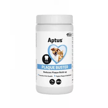 APTUS Plaque Buster Gesunde Zähne und Zahnfleisch - Nahrungsergänzung für Hunde und Katzen – 200g