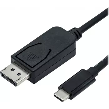 ROLINE - Adapterkabel - 24-pol USB-C (M) auf DisplayPort (M) - USB 3.1 / DisplayPort 1.2 - 2 m - bidirektional, unterstützt 4K 60 Hz (3840 x 2160) - Schwarz (11.04.5958)