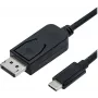 ROLINE - Adapterkabel - 24-pol USB-C (M) auf DisplayPort (M) - USB 3.1 / DisplayPort 1.2 - 2 m - bidirektional, unterstützt 4K 60 Hz (3840 x 2160) - Schwarz (11.04.5958)