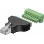 Goobay 76736 Kabel-Interface/Gender-Adapter Terminalblock 8-polig RJ-45 Schwarz (76736)