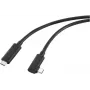 Renkforce Glasfaser USB-C®-Displaykabel USB 3.2 Gen2 USB-C®-Stecker einseitig abgewinkelt 10,00 m Schwarz RF-5625884 (RF-5625884)