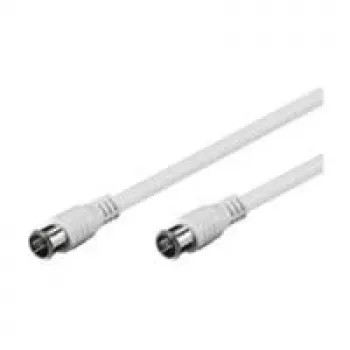 Wentronic Goobay SAT-Verbindungskabel, F-Quick, 100% geschirmt, Weiß, 2,5 m – F-Stecker (Quick) F-Stecker (Quick) (50748)