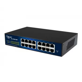 Managed Switch ALLNET 112534 L2 Gigabit Ethernet 16 Ports 19U Schwarz