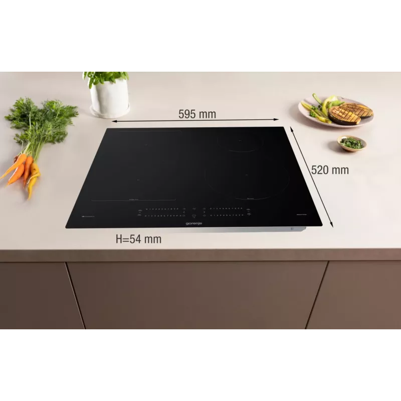Gorenje GI6432BCWF Schwarz Einbau 60 cm Zonen-Induktionskochfeld 4 Zone(n)
