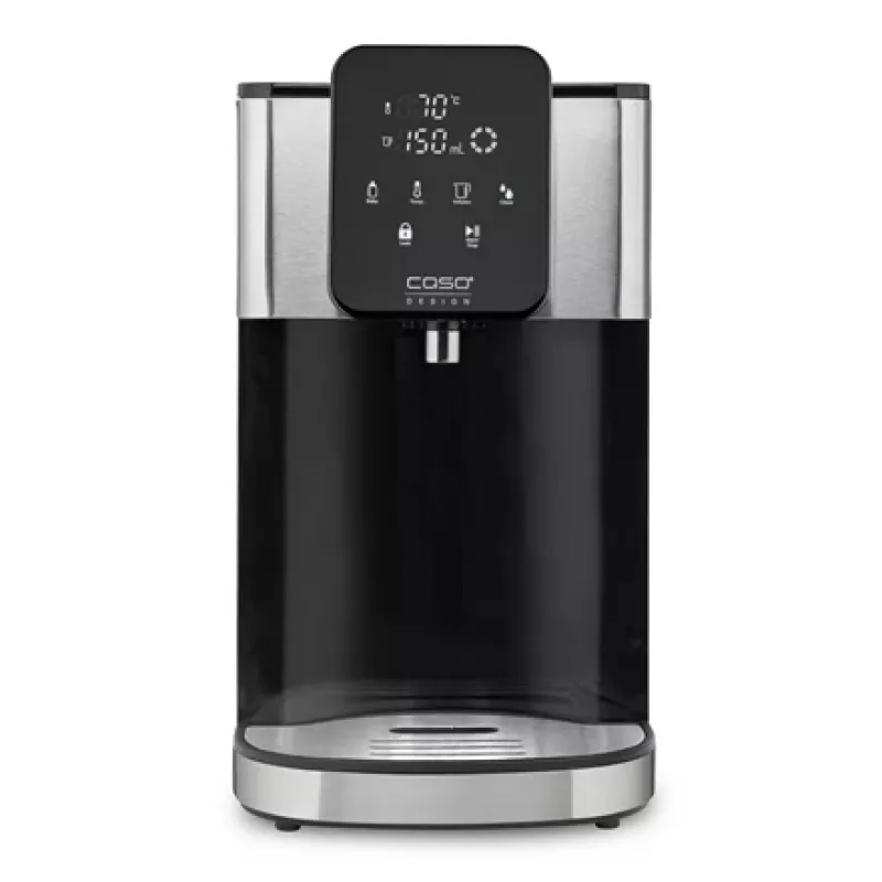 Elektrischer Wasserkocher Caso Turbo Heißwasserspender HW 1660 — 4 L, 2600 W, schwarz/Edelstahl