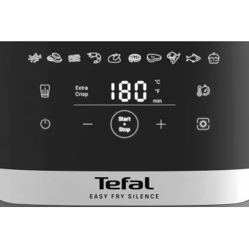 Tefal Easy Fry Silence EY551HE0 Fritteuse Einzel 5 L Stand-alone Heißluftfritteuse Schwarz, Grau, Edelstahl