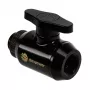 Bitspower Absperrhahn 1x F 1/4 Zoll & 1x G1/4 Zoll Außengewinde, drehbar – matt schwarz