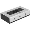 Audio-Klinken-Umschalter 3,5 mm 2 Ports manuell bidirektional, Schalter Grau/Schwarz