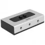 Audio-Klinken-Umschalter 3,5 mm 2 Ports manuell bidirektional, Schalter Grau/Schwarz