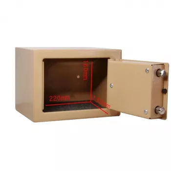 Schlüsselkasten Extralink S-404 home office gold — wandmontierbarer Schlüsseltresor, kompakter Schlüsselkasten