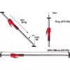 Bessey STE370 Decken- und Montagestütze, Silber/Rot, 2070-3700 mm, mit Pumpengriff