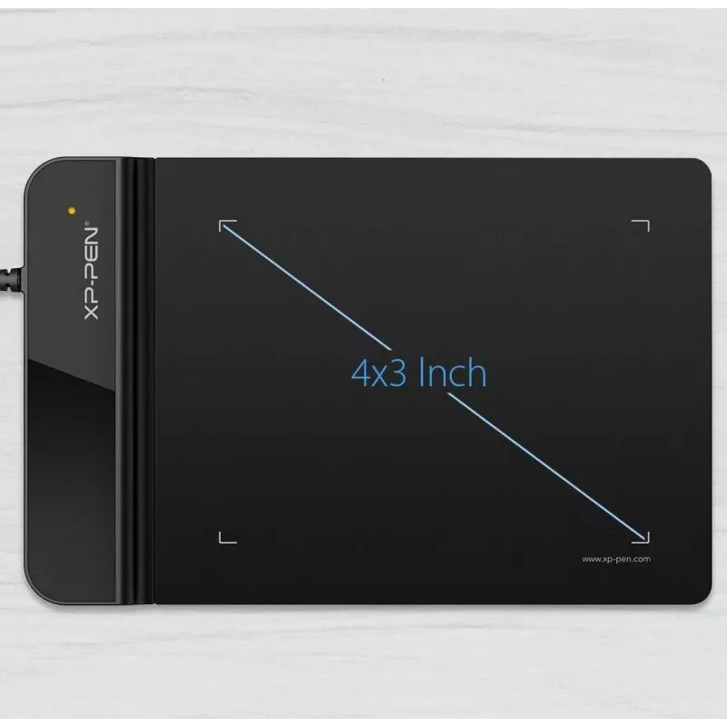 Grafiktablett XP-Pen Star G430S kabelgebunden, 5080 lpi, 101,6 × 76,2 mm aktive Fläche, schwarz