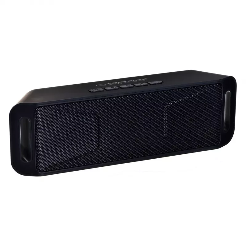 Stereo-Tragbarer Lautsprecher ESPERANZA FOLK Schwarz — 6 W RMS, Bluetooth, MicroSD, LiPo-Akku
