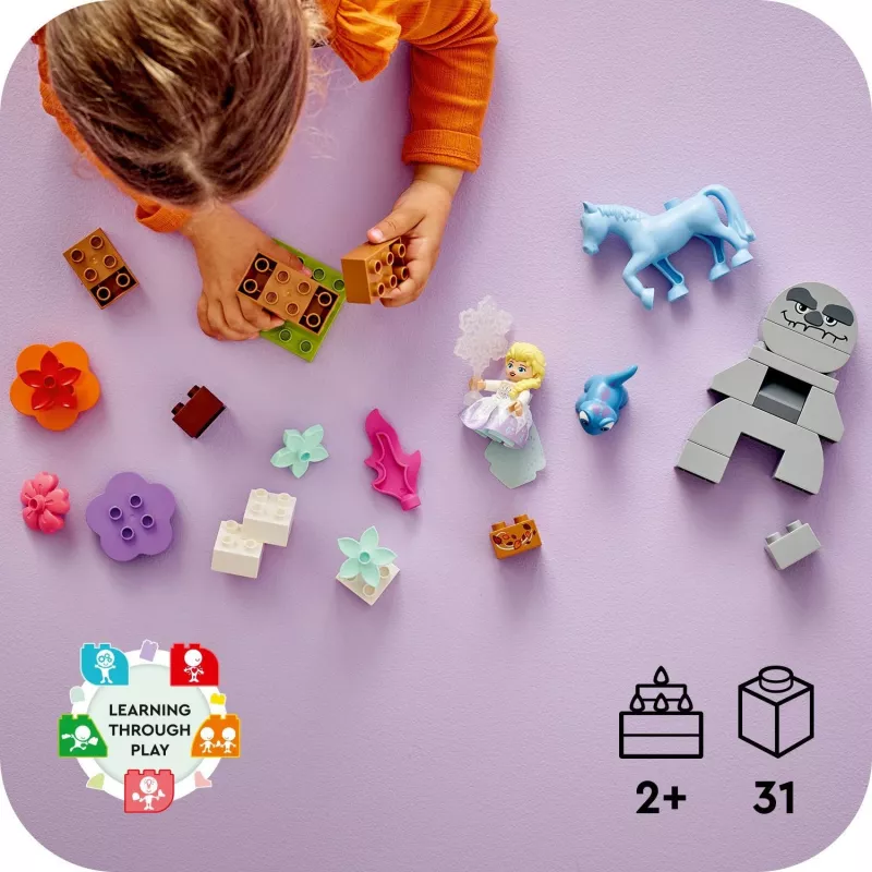 LEGO DUPLO Spielset 10418 — Disney Elsa und Bruni im verzauberten Wald, 31 Teile, 2+ Jahre