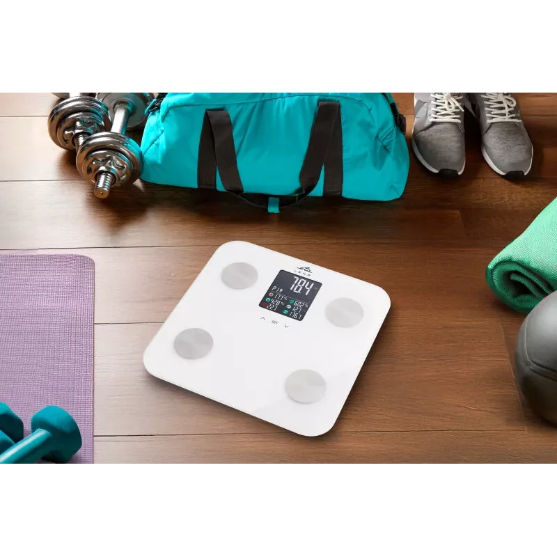 ETA Personenwaage | ETA378190000 Lena | Maximale Belastbarkeit 180 kg | Genauigkeit 100 g | Body-Mass-Index (BMI) Messung | Weiß