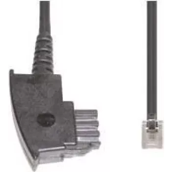 Telefonkabel e+p T 44 6 m transparent schwarz