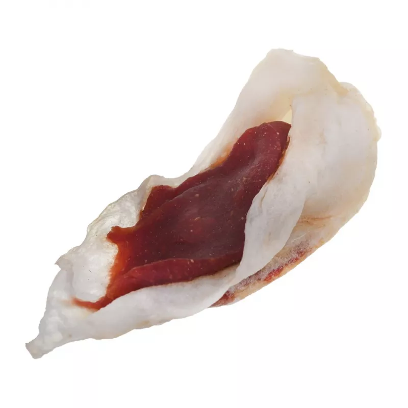 Hundesnacks PETITTO Kaninchenohr gefüllt mit Ente 500 g — hypoallergenes Einkomponenten-Kausnack