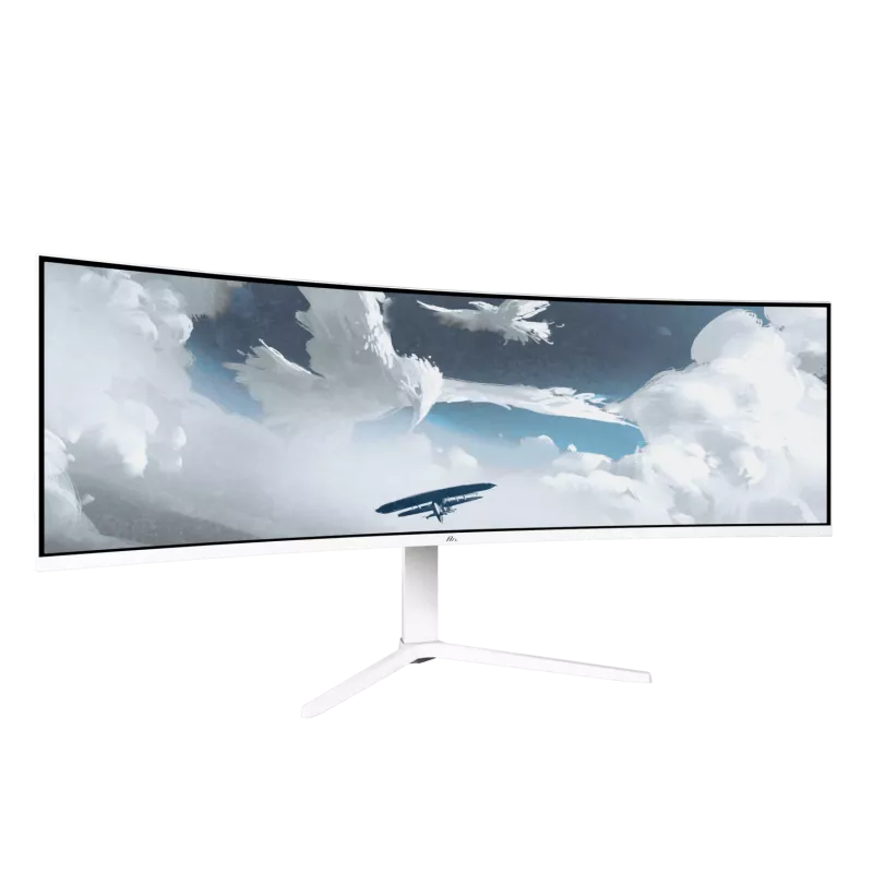 Curved-Monitor Arozzi Nova 49 Zoll (124,5 cm) Dual QHD 5120×1440 LED VA, 32:9, 4 ms, USB-Hub, Lautsprecher, weiß