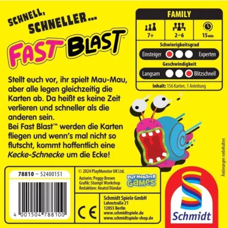 Fast Blast, Kartenspiel