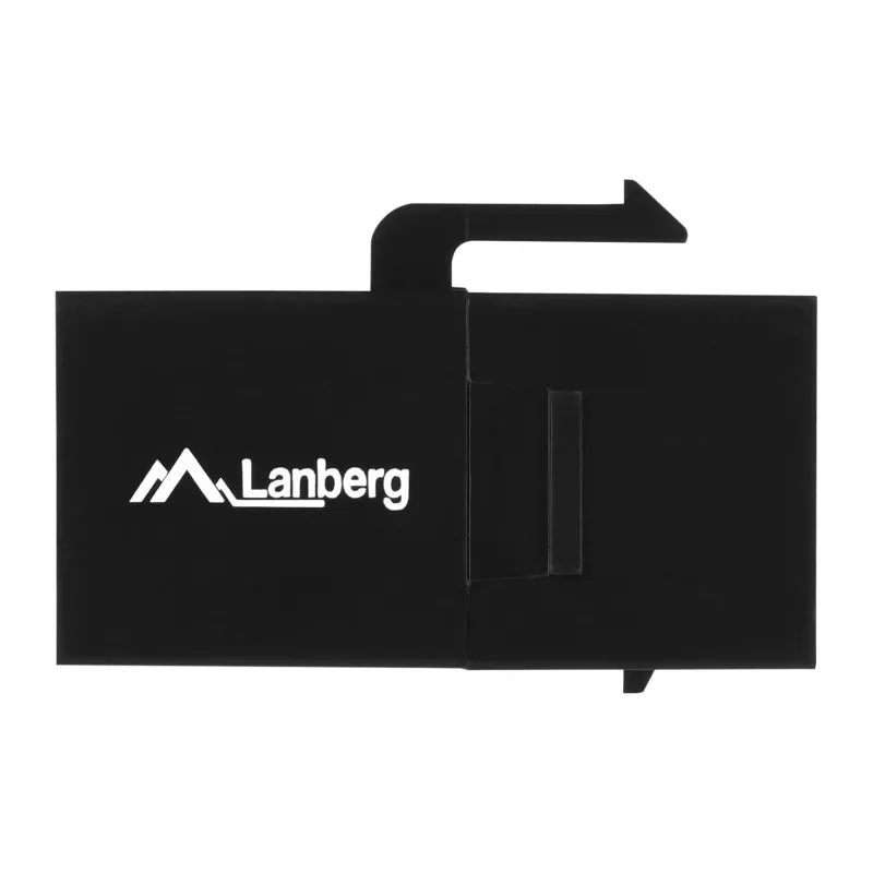 Keystone-Modul LANBERG KSU6-3000 — Cat6 U/UTP RJ-45 Buchse auf RJ-45 Buchse, flache Bauweise, schwarz