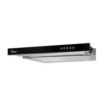 Akpo WK-7 Light Glass 50 Unterbau-Dunstabzugshaube Edelstahl, Schwarz