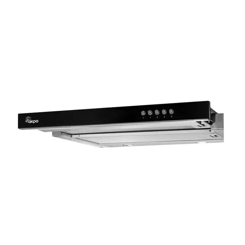 Akpo WK-7 Light Glass 50 Unterbau-Dunstabzugshaube Edelstahl, Schwarz