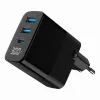 Gembird TA-UC-PDQC30LCD-BK-02 Ladegerät für Mobilgeräte Universal Schwarz AC Schnellladung Innenbereich