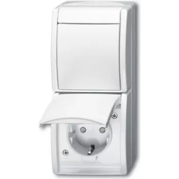 BUSCH JAEGER 2601/6/20 EBW-54 - Typ F - 2P+E - Weiß - IP44 - 250 V - 16 A