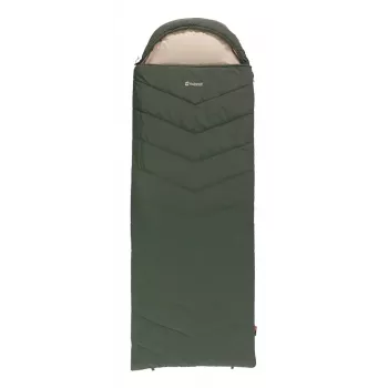 Halbrechteckiger Schlafsack Outwell Caldera Lux — Polyester, 800 mm breit, 2200 mm lang, maximale Körpergröße 190 cm, Grün