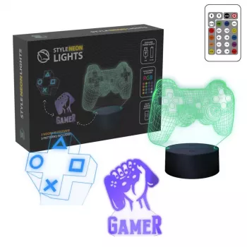 Tisch-LED-Lampe MANTA SNL122RGB RGB 3D-Lichtdekoration, farbwechselndes RGB, USB-betrieben