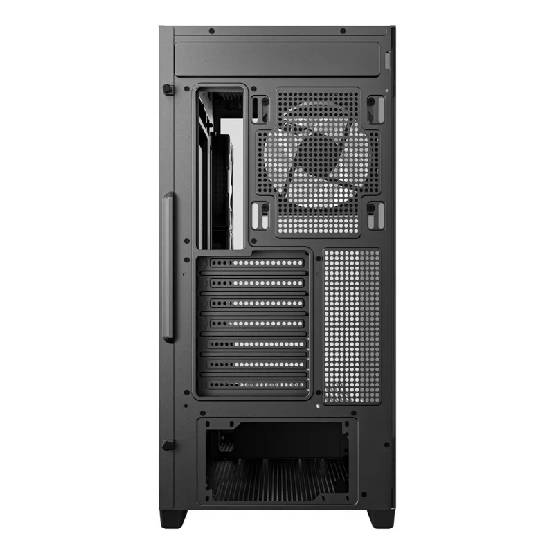 PC-Gehäuse DeepCool CG580 4F Midi Tower — ATX/ITX/MicroATX, gehärtetes Glas, 3×120mm+1×120mm Lüfter, 2×3,5 Zoll & 2×2,5 Zoll, USB-A×2 USB-C×1, schwarz