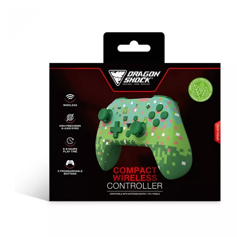 Dragonshock Controller Poptop Wireless Cubes grüner Schalter