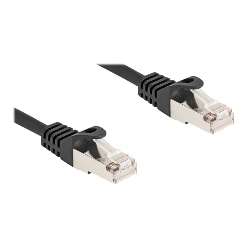 Netzwerkkabel DeLOCK RJ50 Stecker auf RJ50 Stecker S/FTP 0,25 m Schwarz