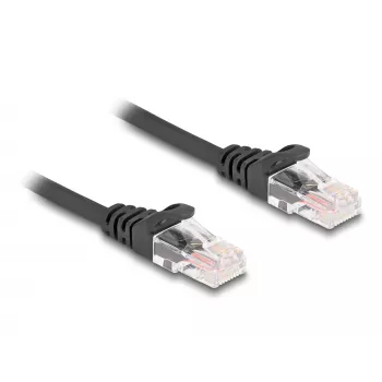 DeLOCK RJ45 Spiralkabel Stecker auf Stecker Cat.5e 3 m schwarz